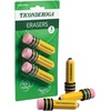 image:imageTICONDEROGA  Erasers Pencil Shaped Yellow 3 ct 38953  Yellow 075 x 2875 389533 Count Pack of 12