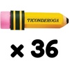 image:imageTICONDEROGA  Erasers Pencil Shaped Yellow 3 ct 38953  Yellow 075 x 2875 389533 Count Pack of 12