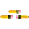 image:imageTICONDEROGA  Erasers Pencil Shaped Yellow 3 ct 38953  Yellow 075 x 2875 38953432 Count Pack of 12