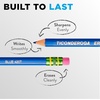 image:imageTICONDEROGA Erasable Checking Pencils PreSharpened with Eraser Red Pack of 2 1390112 Count  Blue
