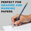 image:imageTICONDEROGA Erasable Checking Pencils PreSharpened with Eraser Red Pack of 2 1390112 Count  Blue