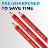 image:imageTICONDEROGA Erasable Checking Pencils PreSharpened with Eraser Red Pack of 2 1390112 Count  Red