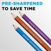 image:imageTICONDEROGA Pencils WoodCased Graphite 2 HB Soft PreSharpened Assorted Color Barrels Black Lead 10Pack 13932