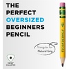 image:imageTiconderoga My First HalfSize Wooden Pencils Large TriangleBarrel PreSharpened 2 HB Short 45 Yellow Pencils with Erasers Yellow 12Pack12