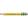 image:imageTiconderoga My First HalfSize Wooden Pencils Large TriangleBarrel PreSharpened 2 HB Short 45 Yellow Pencils with Erasers Yellow 12Pack864