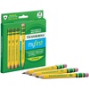 image:imageTiconderoga My First HalfSize Wooden Pencils Large TriangleBarrel PreSharpened 2 HB Short 45 Yellow Pencils with Erasers Yellow 12Pack864