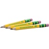 image:imageTiconderoga My First HalfSize Wooden Pencils Large TriangleBarrel PreSharpened 2 HB Short 45 Yellow Pencils with Erasers Yellow 12Pack864