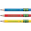image:imageTiconderoga My First Short Triangular WoodCased Pencils 2 HB Soft With Erasers Primary Colors 12 Count