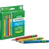 image:imageTiconderoga My First Short Triangular WoodCased Pencils 2 HB Soft With Erasers Primary Colors 12 Count