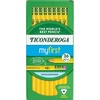 image:imageTiconderoga My First TriWrite WoodCased Pencils Unsharpened 2 HB Soft With Erasers Yellow 36 Countw Erasers