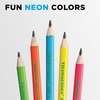 image:imageTiconderoga My First TriWrite WoodCased Pencils with Sharpener PreSharpened 2 HB With Erasers Neon Colors 2 Count 6 Packs12 Count