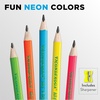 image:imageTiconderoga My First TriWrite WoodCased Pencils with Sharpener PreSharpened 2 HB With Erasers Neon Colors 2 Count 6 Packs2 Count  6 Packs