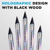image:imageTiconderoga Noir Black WoodCased 2 Pencils Holographic Design 12 CountPencils