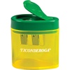 image:imageTiconderoga TwoHole Manual Pencil Sharpener for Standard and Beginner Pencils YellowGreen 2 x 2 x 125 GermanEngineered 1 Count2Hole  6Pack