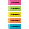 image:imageTiconderoga Wedge Erasers 2 Beveled Shape Soft and NonAbrasive 5 Assorted Neon Colors 30 ErasersBox 1 BoxNeon Erasers  30 Count Pack of 1