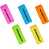 image:imageTiconderoga Wedge Erasers 2 Beveled Shape Soft and NonAbrasive 5 Assorted Neon Colors 30 ErasersBox 1 BoxNeon Erasers  30 Count Pack of 1