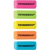 image:imageTiconderoga Wedge Erasers 2 Beveled Shape Soft and NonAbrasive 5 Assorted Neon Colors 30 ErasersBox 1 BoxNeon Erasers  30 Count Pack of 6