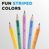 image:imageTiconderoga X13910 Striped WoodCased Pencils 2 HB Soft PreSharpened 10 Count Assorted Colors10 Count Pack of 2