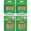 image:imageTiconderoga X13910 Striped WoodCased Pencils 2 HB Soft PreSharpened 10 Count Assorted Colors10 Count Pack of 2