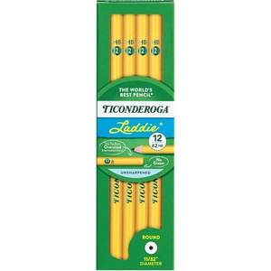 image:imageTICONDEROGA Laddie Pencils WoodCased 2 HB Soft without Eraser Yellow 12Pack 130401