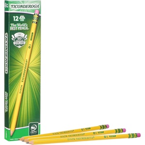 image:imageTICONDEROGA Woodcase Pencils with Erasers 6 PreSharpened Boxes of 12 72 Pencils Total 13806SP12 Count Pack of 6