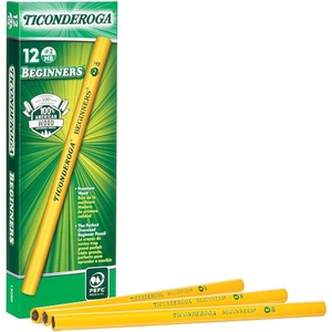 image:imageTiconderoga Beginner WoodCased Pencils 2 HB Soft Yellow 12 Count X13080120