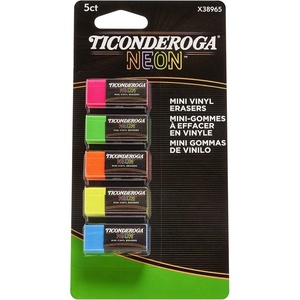 image:imageTiconderoga Erasers Neon 5 Count 6 Packs X38965