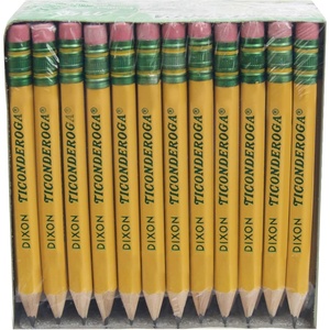 image:imageTiconderoga Golf Pencils With Erasers 2 HB Lead Yellow Pack Of 7212