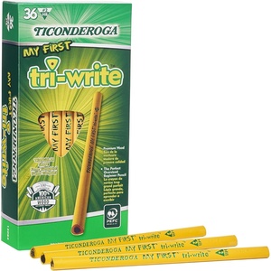 image:imageTiconderoga My First TriWrite WoodCased Pencils Unsharpened 2 HB Soft Without Erasers Yellow 36 Count6