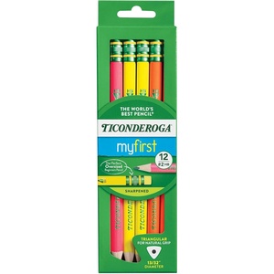 image:imageTiconderoga My First TriWrite WoodCased Pencils with Sharpener PreSharpened 2 HB With Erasers Neon Colors 2 Count 6 Packs12 Count