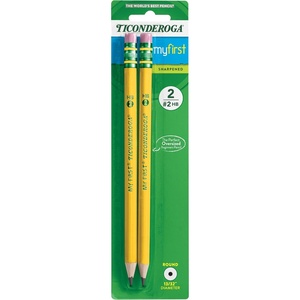 image:imageTiconderoga My First WoodCased Pencils 2 HB Soft PreSharpened Yellow 2 CountWriting Instrument