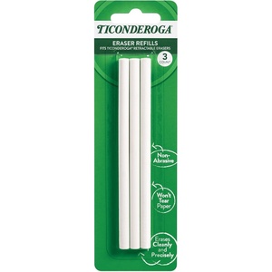 image:imageTiconderoga Retractable Eraser Refills White 3 Count 6 Packs X38003