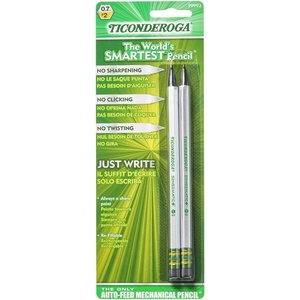 image:imageTiconderoga Sensematic Mechanical Pencil 07mm Lead Silver 2 CountMechanical Pencil