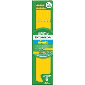 image:imageTiconderoga TriWrite WoodCased Pencils 2HB Soft Yellow 12 Count1 Count Pack of 12
