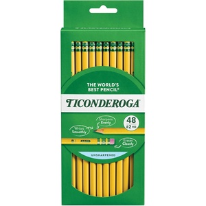 image:imageTiconderoga WoodCased Pencils Unsharpened 25 F Medium Yellow 12 Count288 Count Pack of 240